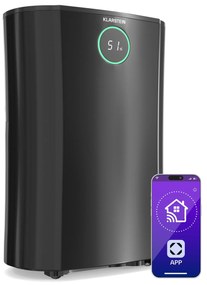 Klarstein DryFy ProConnect 16L odvlhčovač vzduchu, 16 l/deň, 24 m², WiFi, Aplikácia, LED indikátor, 24-hodinový časovač