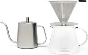 Súprava na prekvapkávanú kávu z nehrdzavejúcej ocele v striebornej farbe 500 ml Slow Coffee – Leopold Vienna