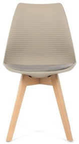 Autronic -  Židle jídelní, cappuccino plast, CT-X7055 CAP