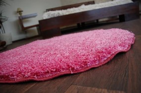 Guľatý koberec SHAGGY HIZA 5 cm ružový