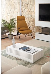 Žlté kreslo Teulat Dins, výška 114 cm