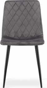 Kreslo TURIN - tmavosivý zamat