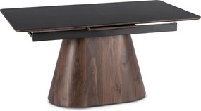 PROXIMA.store - Rozkladací jedálenský stôl LIZBONA FARBA: čierna, konštrukcia: orech