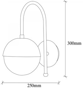 Nástenná lampa Karsor mosadz