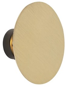 Dizajnové nástenné svietidlo okrúhle zlato - kladka