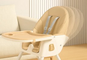 Stolička na kŕmenie KDK03 4v1 béžová + košík a kolieska ZDARMA