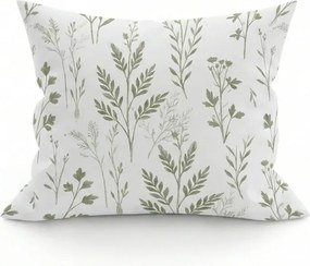 Sada obliečok z Renforcé bavlny LEAFORA biele + obliečka na vankúš 40 x 45 cm ZDARMA