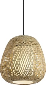 Japandi závesná lampa bambusová 30cm IP44 - Moana