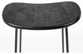 Čierna barová stolička 2 ks (výška sedadla 62 cm) Tangle – White Label