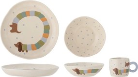 Kameninová detská jedálenská súprava 3 ks Charlie – Bloomingville Mini