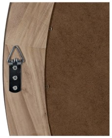 Nástenné zrkadlo s dreveným rámom ø 110,5 cm Paula – Ixia