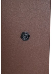 Priemyselný vonkajší stĺpik hrdzavo hnedej farby s dymovým sklom 50 cm so súmrakovým senzorom - Dánsko