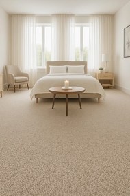 Avanti, Metrážny koberec Dublin 110 béžový, na mieru, šíře 4m,5m, béžová, ab (mriežka), detská izba