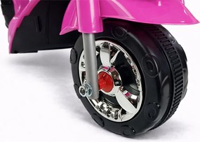 LEAN CARS Elektrická motorka pre deti HC8051 ružová so svetlami a zvukmi
