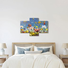 Maľovaný obraz rozkvitnutej lúky (90x60 cm)