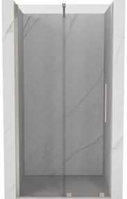 Mexen Velar, posuvné sprchové dvere do otvoru 120 cm, 8mm číre sklo, brúsená oceľ, 871-120-000-01-97