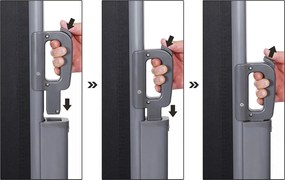 Obojstranná, výsuvná markíza 160cm x 600cm, šedá