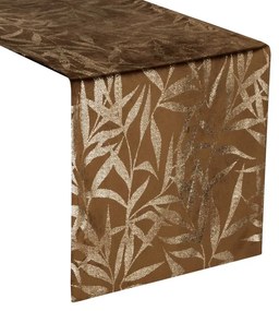 Dekorstudio Elegantný zamatový behúň na stôl BLINK 15 hnedý Rozmer behúňa (šírka x dĺžka): 35x180cm