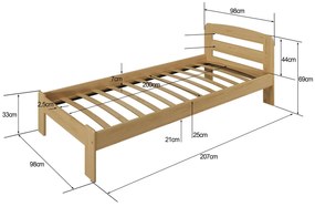 Posteľ orech Marcelína 90x200