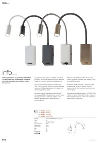 Redo 01-4802 - LED flexibilná lampička HELLO LED/3W/230V bronzová