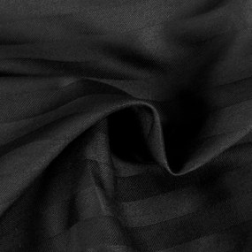 SATÉNOVÉ OBLIEČKY SATINLOVE EXCLUSIVE CIZGILI 160X200 CM, 2KS 70X80 CM ČIERNE