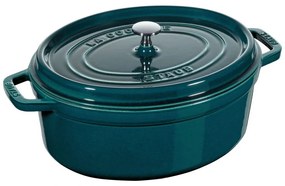 Staub Cocotte hrniec oválny 33 cm/6,7 l, morská modrá, 1103337