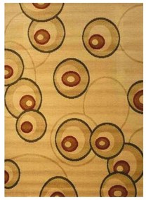 Kusový koberec Pávie oká béžový 117x170cm