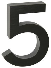 Domové číslo "5", RN.100LV, brúsené, čierna