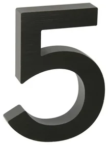 Domové číslo "5", RN.100LV, brúsené, čierna