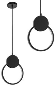 Toolight - LED závesné stropné kruhové svietidlo APP852-CP, čierna, OSW-07021