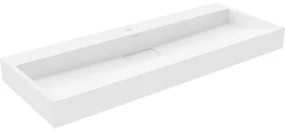 Mexen Ava, umývadlo na dosku z konglomerátu 1/O 120 x 46 cm, biela, 23011201