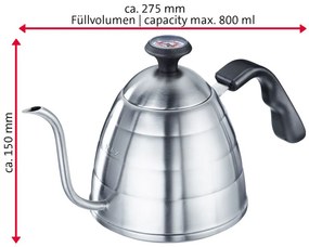 Westmark Kanvica s labutím krkom a teplomerom BRASILIA PLUS, 800 ml