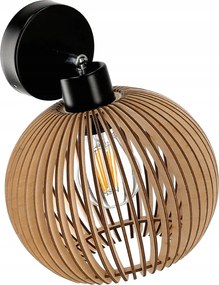 Stropné svietidlo LED stropný luster nástenné svietidlo E27 drevená guľa