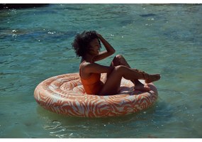 Oranžový nafukovací plážový matrac The Nice Fleet Bahia