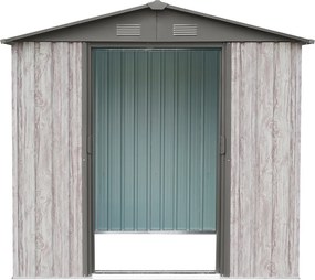 Záhradný domček BestBerg ZDB-2SD / 2,5 m² / 194 x 131 x 184 cm / dekor biele drevo / sivá