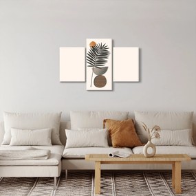 Obraz - Abstrakcia s palmovým listom (90x60 cm)
