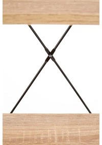 Knižnica NARVIK 148x60 cm čierna/dub sonoma