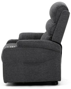 Autronic BONTEC Polohovacie kreslo, elektrické káblové ovládanie, šedá, látka, TV-S8348 GREY2 Farba: Šedá