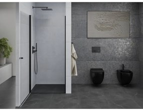 Mexen Pretoria, sprchové dvere do otvoru 90 x 190 cm, 6mm číre sklo, čierny profil, 852-090-000-70-00