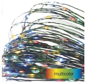 Vánoční LED řetěz Nanos zelený s časovačem 7,5 m barevné světlo