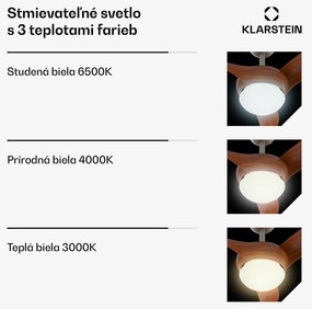 Klarstein Monteverde stropný ventilátor s nastaviteľným osvetlením