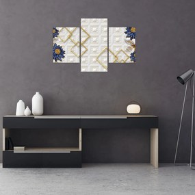 Obraz - Diamantové kvety (90x60 cm)