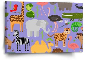 Sablio Obraz Animované safari - 120x80 cm