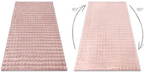 Koberec BUBBLE pudrovo ružový 45 štrukturálny 3D