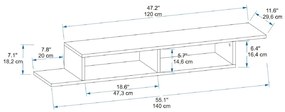 TV stolík Muson Atlantic Pine