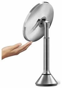 Simplehuman Kozmetické LED zrkadlo Sensor Touch DUAL, zväčšenie 5x, matná strieborná