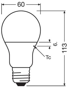 OSRAM Sada 3x LED žiarovka, E27, A60, 8,5 W, 806lm, 2700K, teplá biela