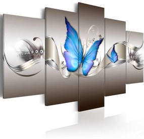 Artgeist Obraz - Blue butterflies Veľkosť: 200x100, Verzia: Na talianskom plátne
