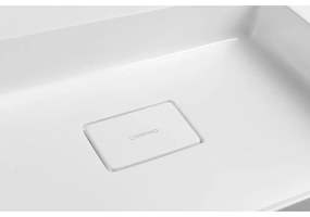 Biele dvojumývadlo z liateho mramoru 96x44 cm Godiva – Sapho