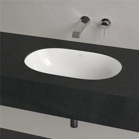 VILLEROY &amp; BOCH O.novo oválne umývadlo k zabudovaniu zospodu, bez otvoru, s prepadom, 530 x 320 mm, biela alpská, 41625001